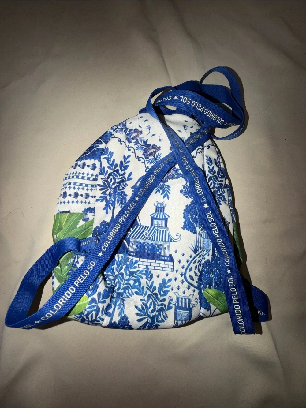 FARM RIO BRAZIL- Blue  Printed Women’s Mini Backpack - Tropical Toucan Design